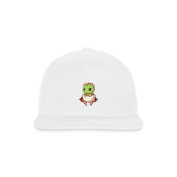 Cute Baby Dinosaur Hatching Egg Cute Dino Gift - Snapback Baseball Cap - white - Front