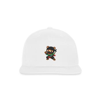 Ninja Panda Bear Mode On - Snapback Baseball Cap - white - Front
