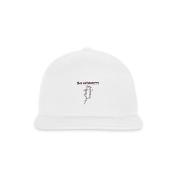 t-shirt-design-cat_hanging_on_rope_line - Snapback Baseball Cap - white - Front