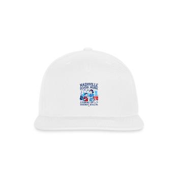 Nashville School Nurse Tuning Up Student Health - Snapback Baseball Cap - white - Front