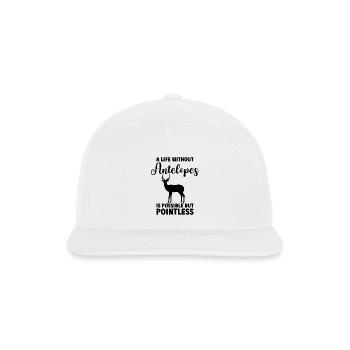 Antelope Humor Wildlife Safari  - Snapback Baseball Cap - white - Front