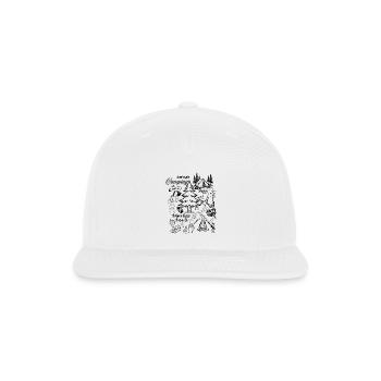 Trailside Pine Camp Sketch - Snapback Baseball Cap - white - Front