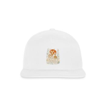 Autumn Stag Amid Sunset Forest - Snapback Baseball Cap - white - Front