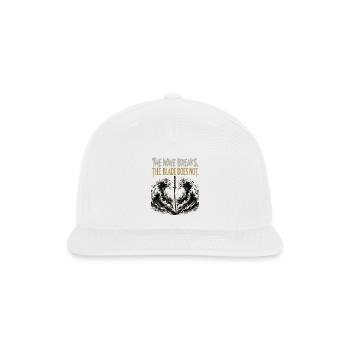 Katana Wave Japanese Warrior Gym Apparel - Snapback Baseball Cap - white - Front