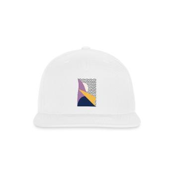Retro Abstract Geometric Pattern - Snapback Baseball Cap - white - Front
