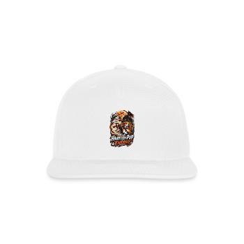 Haunted Pup Energy Beagle Halloween Shirt - Snapback Baseball Cap - white - Front