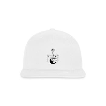 Ukulele One Line Drawing - Snapback Baseball Cap - white - Front