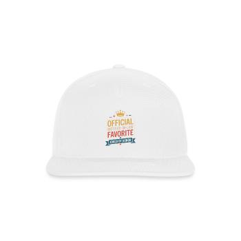 Official Mother In Law Favorite Son Daughter Gift - Snapback Baseball Cap - white - Front