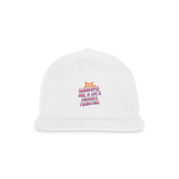 sunbeams are a cats favorite furniture, sunbeam, s - Snapback Baseball Cap - white - Front