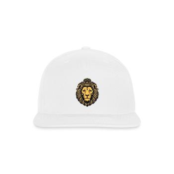 Golden Royal Lion  - Snapback Baseball Cap - white - Front