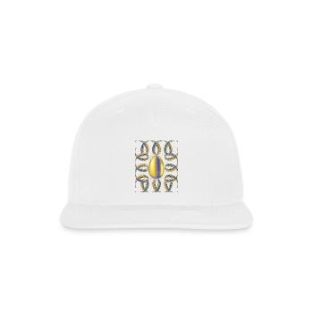 Golden Elegance Abstract Luxury Design - Snapback Baseball Cap - white - Front