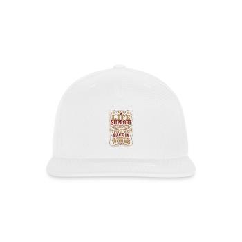 Plug Me Back In Life Support If I'm ever on life s - Snapback Baseball Cap - white - Front