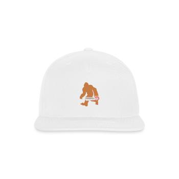 Lumberjack Bigfoot Chainsaw - Snapback Baseball Cap - white - Front