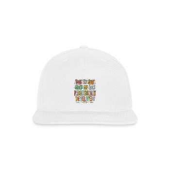 Does This Shirt Make Me Look Professionally Develo - Snapback Baseball Cap - white - Front