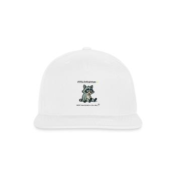 January Raccoon Glow Up - Snapback Baseball Cap - white - Front