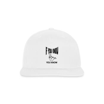 Peace Sign Hand Silhouette - Snapback Baseball Cap - white - Front
