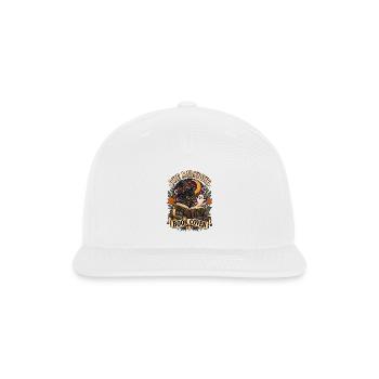 Midnight Book Coven – Witchy Black Cat Reader - Snapback Baseball Cap - white - Front