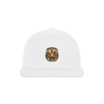 Emotional Support Hen Backyard Poultry Club - Snapback Baseball Cap - white - Front