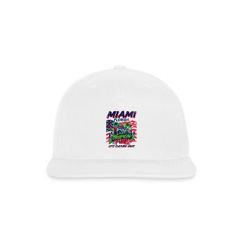 Miami Florida Tropical Funk City Culture Heat - Snapback Baseball Cap - white - Front
