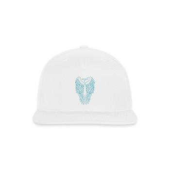 Neon Angel Wings Line Art - Snapback Baseball Cap - white - Front