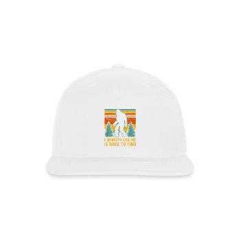 Bigfoot Grandpa Hard To Find - Snapback Baseball Cap - white - Front