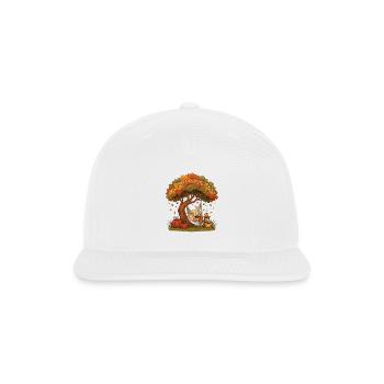 Fall is My Favorite Color Pumpkin Autumn Falling  - Snapback Baseball Cap - white - Front