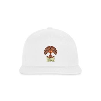 Samhain Wicca Wiccan Orange Tree Of Life - Snapback Baseball Cap - white - Front
