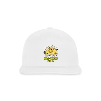 Bad Vibes Only Cloud Graphic - Snapback Baseball Cap - white - Front