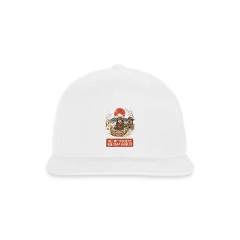 All My Troubles Are Soap Bubbles - Snapback Baseball Cap - white - Front