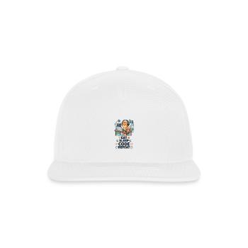 Cute Cat Programmer Eat Sleep Code Repeat - Snapback Baseball Cap - white - Front