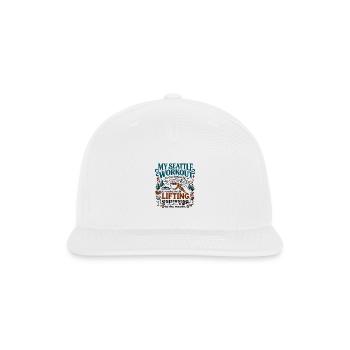 My Seattle Workout Is Lifting Espresso - Snapback Baseball Cap - white - Front