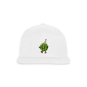 Watermelon Party Mascot Tee - Snapback Baseball Cap - white - Front