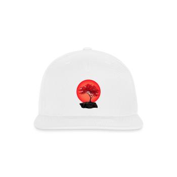 Crimson Maple at Dusk - Snapback Baseball Cap - white - Front