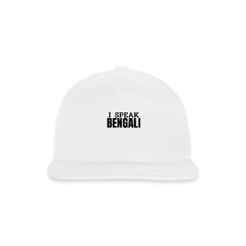 i speak BENGALI - Snapback Baseball Cap - white - Front