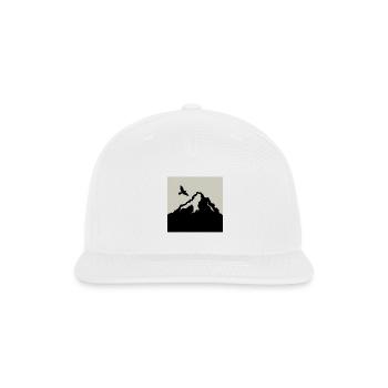 Mountain Bird flying Outdoors sky Hiking Forest - Snapback Baseball Cap - white - Front