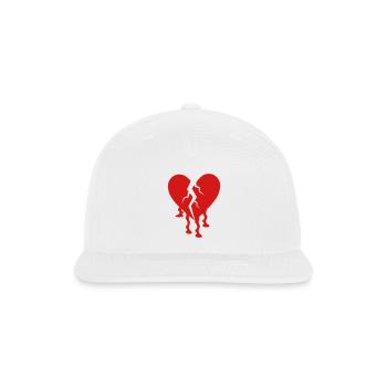Broken Heart - Snapback Baseball Cap - white - Front