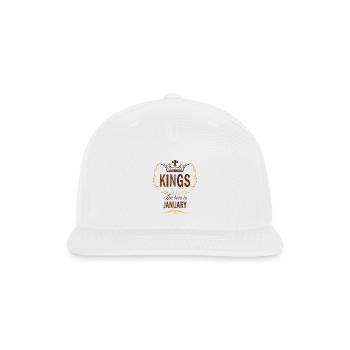 Kings are born in January - Snapback Baseball Cap - white - Front