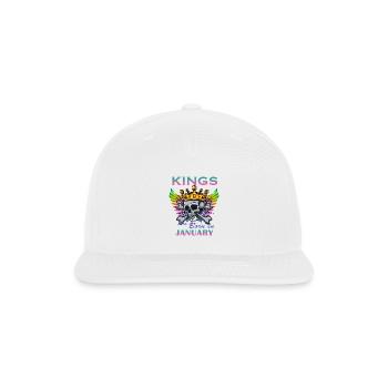 Kings are born in January - Snapback Baseball Cap - white - Front