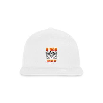 Kings are born in January - Snapback Baseball Cap - white - Front