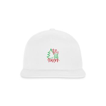 Festive Christmas Tree Season Shirt - Snapback Baseball Cap - white - Front
