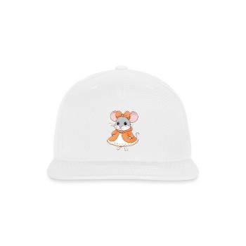 Cute princess mouse - Snapback Baseball Cap - white - Front