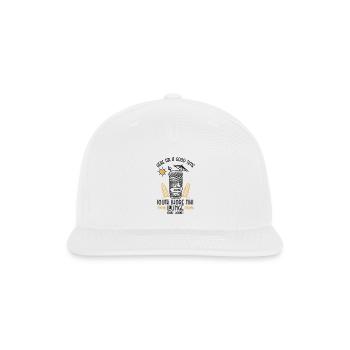 South Shore Tiki Lounge Maui Hawaii Here - Snapback Baseball Cap - white - Front