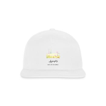 3 Agoraphile Lover of open spaces - Snapback Baseball Cap - white - Front