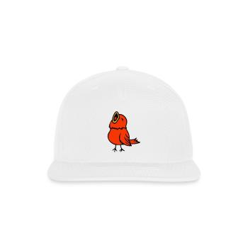 Budgerigar songbird sparrow bird chirping sweetly - Snapback Baseball Cap - white - Front