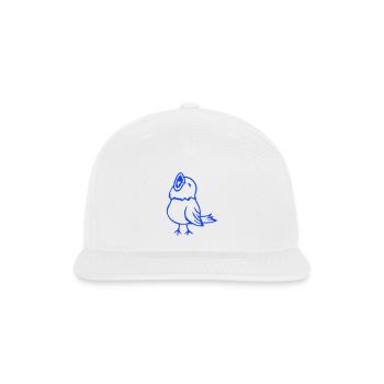 Budgerigar songbird sparrow bird chirping sweetly - Snapback Baseball Cap - white - Front