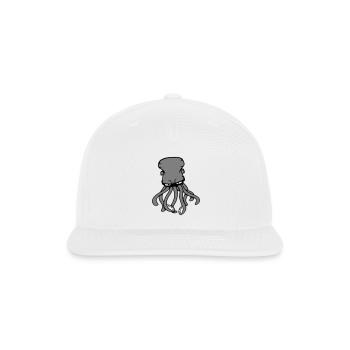 Octopus Cuttlefish Cephalopod Giant Squid Monster - Snapback Baseball Cap - white - Front