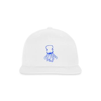 Octopus Cuttlefish Cephalopod Giant Squid Monster - Snapback Baseball Cap - white - Front