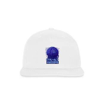 Circuit Brain Tech Design - Snapback Baseball Cap - white - Front