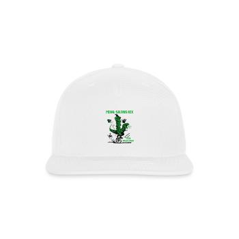 Pedal-Saurus Rex – Ride Prehistoric - Snapback Baseball Cap - white - Front