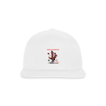 Pedal-Saurus Rex – Ride Prehistoric - Snapback Baseball Cap - white - Front